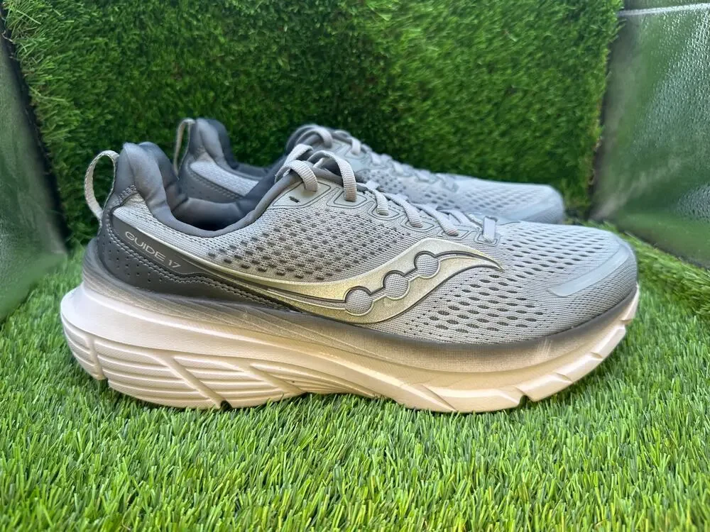 Saucony Guide 17 S20936-115 Athletic Sneaker Men's 12 Gray Mesh Jogging Running